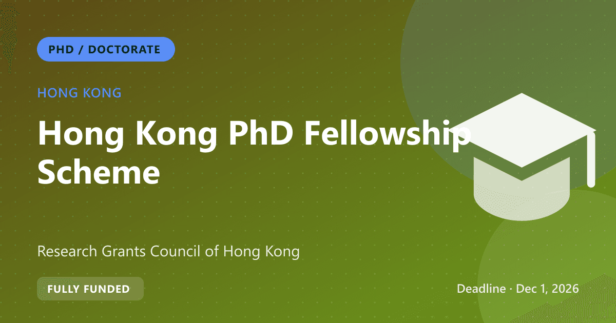 Hong Kong PhD Fellowship Scheme thumbnail