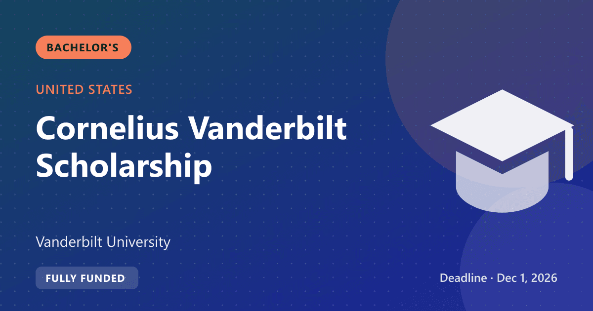 Cornelius Vanderbilt Scholarship thumbnail